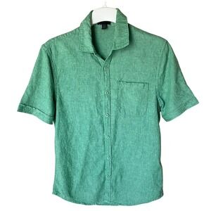 Magaschoni Light Green Linen Blend Shirt, S